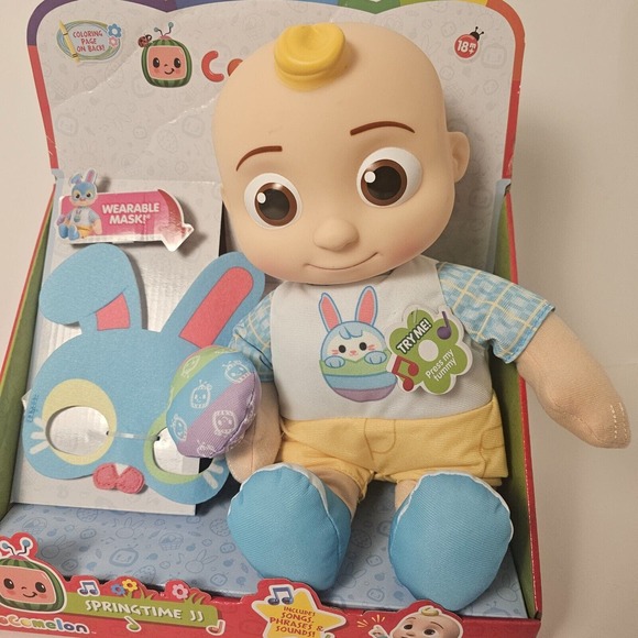 CoComelon Springtime JJ w/ Wearable Easter Mask! Talks/Sings! - Picture 2 of 4